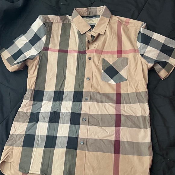 Burberry Multicolor Checkered Button Down Shirt - Picture 1 of 2